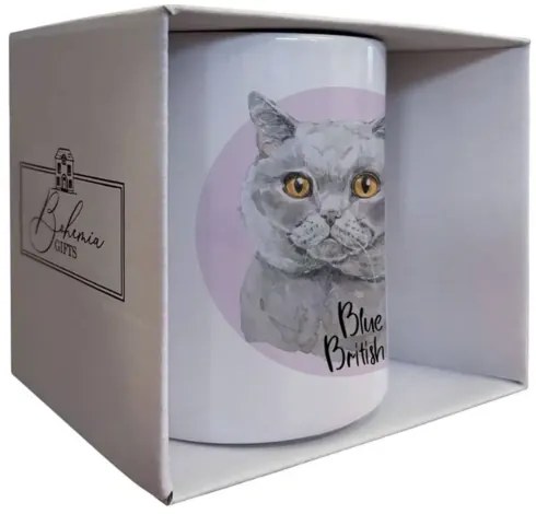Bohemia Gifts Kerámia bögre - Blue British, 350 ml