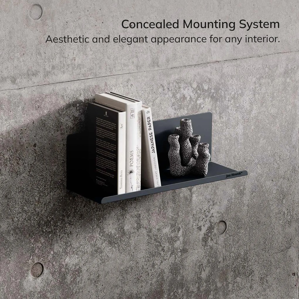 Fali polc JOANNE 400 mm, antracit