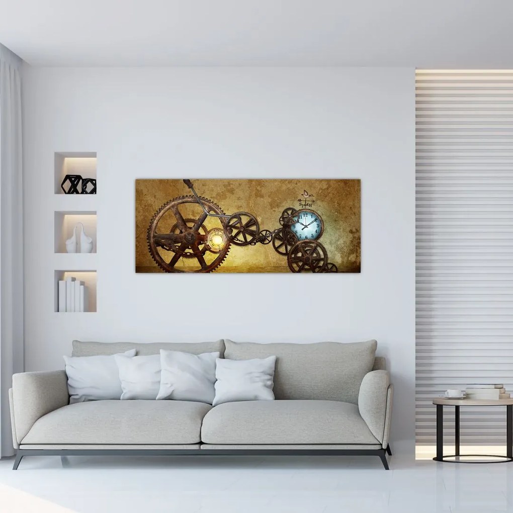 Kép a történelmi óramozgásokról (120x50 cm)