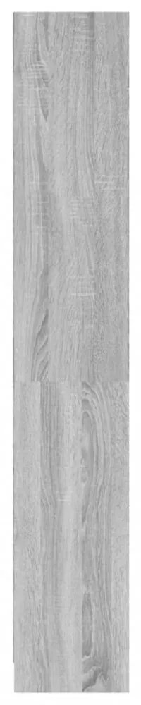 4 szintes szürke sonoma szerelt fa könyvszekrény 60x24x142 cm