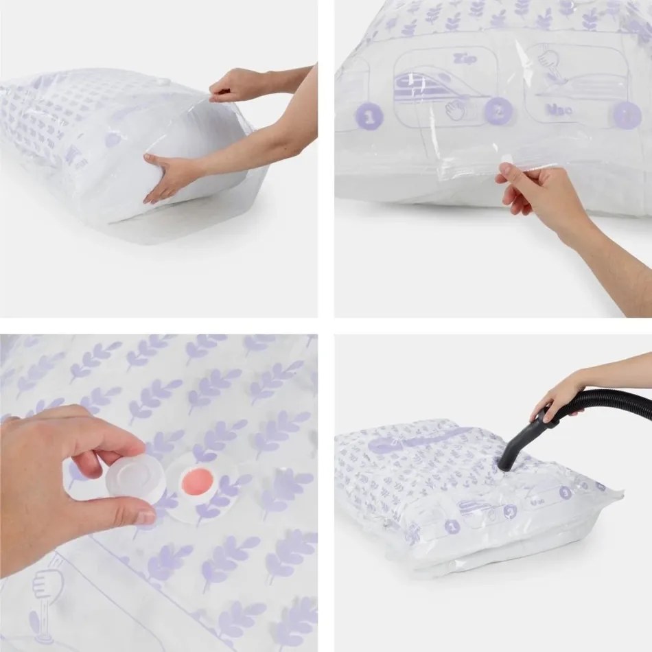 Kompaktor Vákuumos tároló zsák Compress LLevendula 100 l, 70 x 100 cm, 1 db