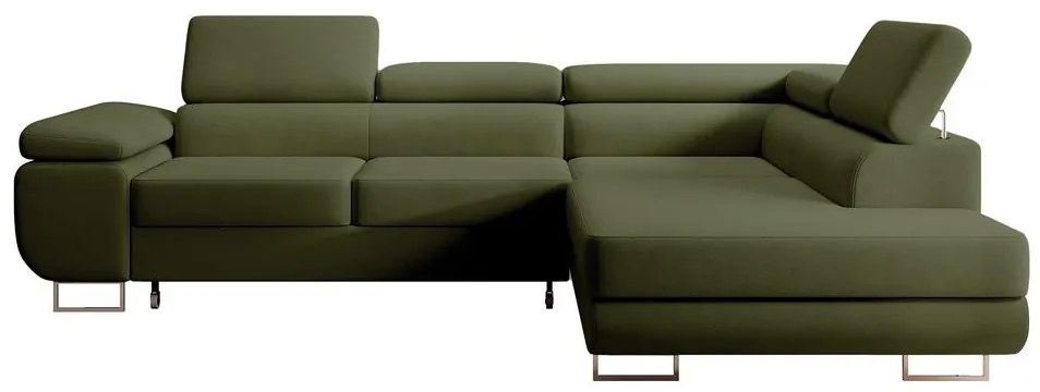 Sarokkanapé Stiletto (J) (zöld + ezüst). 1099713