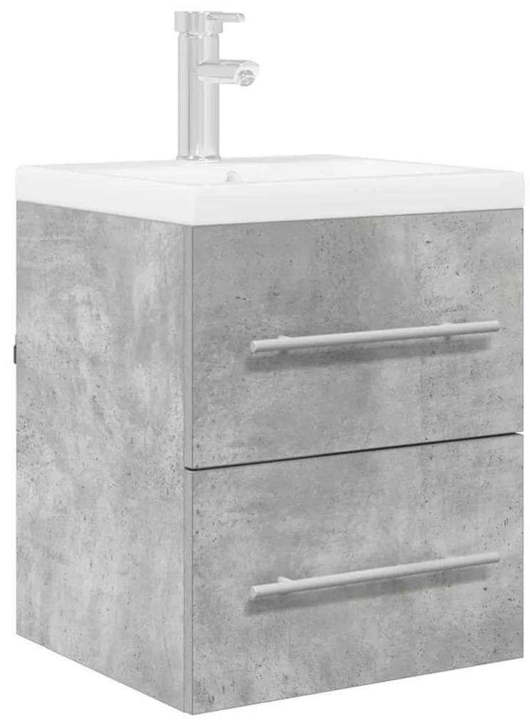 vidaXL Mosdókagyló szekrény Beton Szürke 38,5 x 41 x 48 cm Faanyag