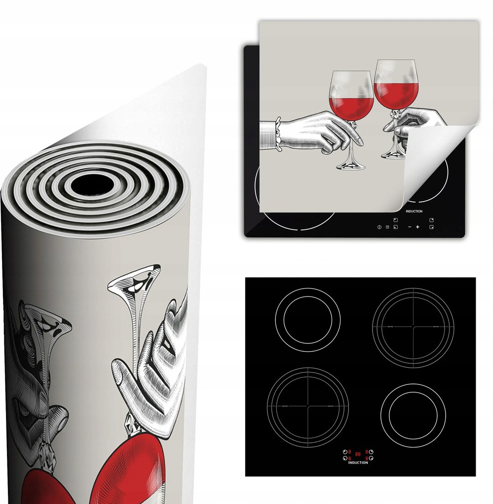 Tűzhelyvédő Szőnyeg Több Helyet Biztosít 60x52 szürke bordó