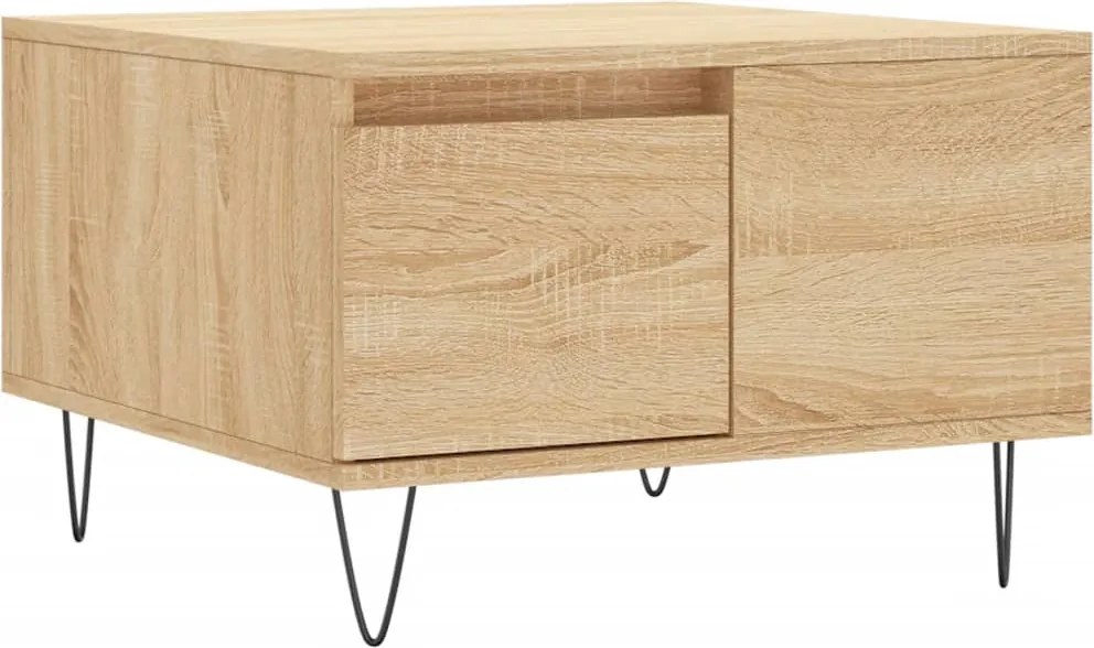 vidaXL sonoma tölgy színű szerelt fa dohányzóasztal 55 x 55 x 36,5 cm