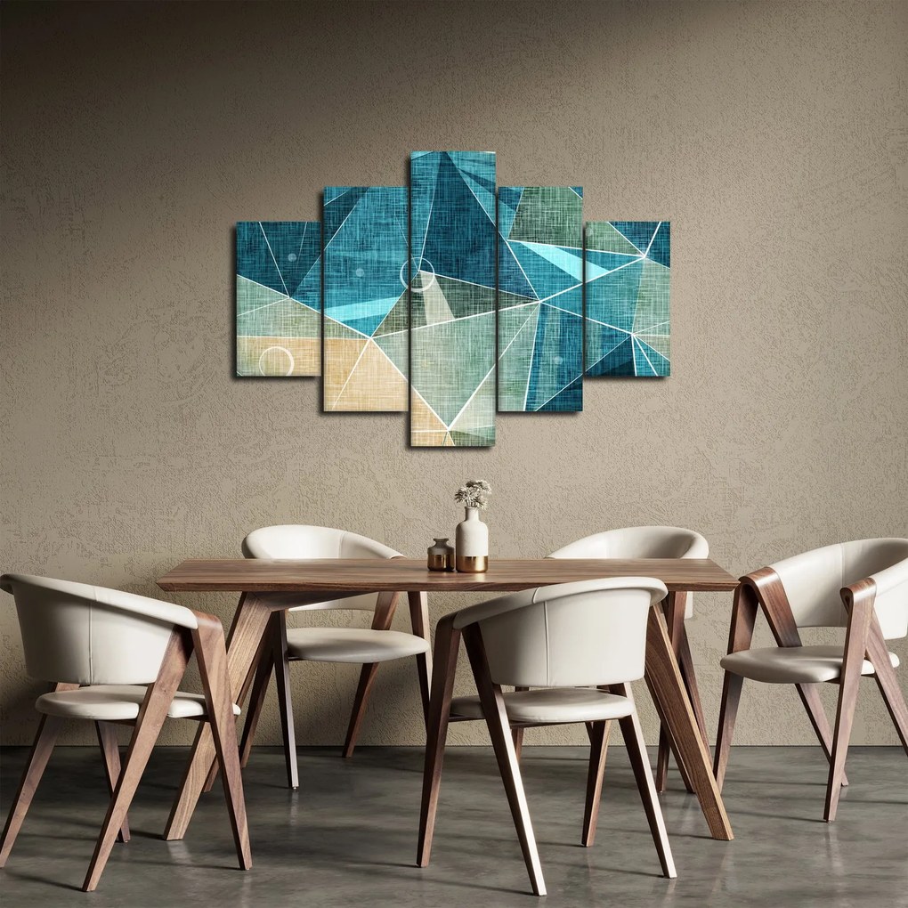 Kép - Türkiz absztrakció (150x105 cm)