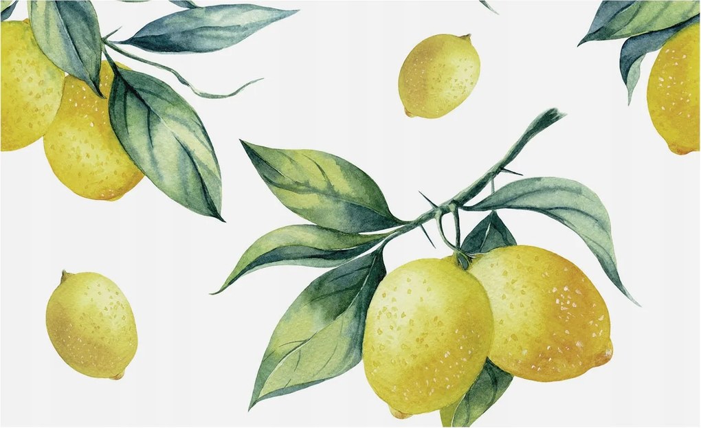 Fotótapéta Flizelin Dekoratív Hálószoba Citrom motívum 416x254