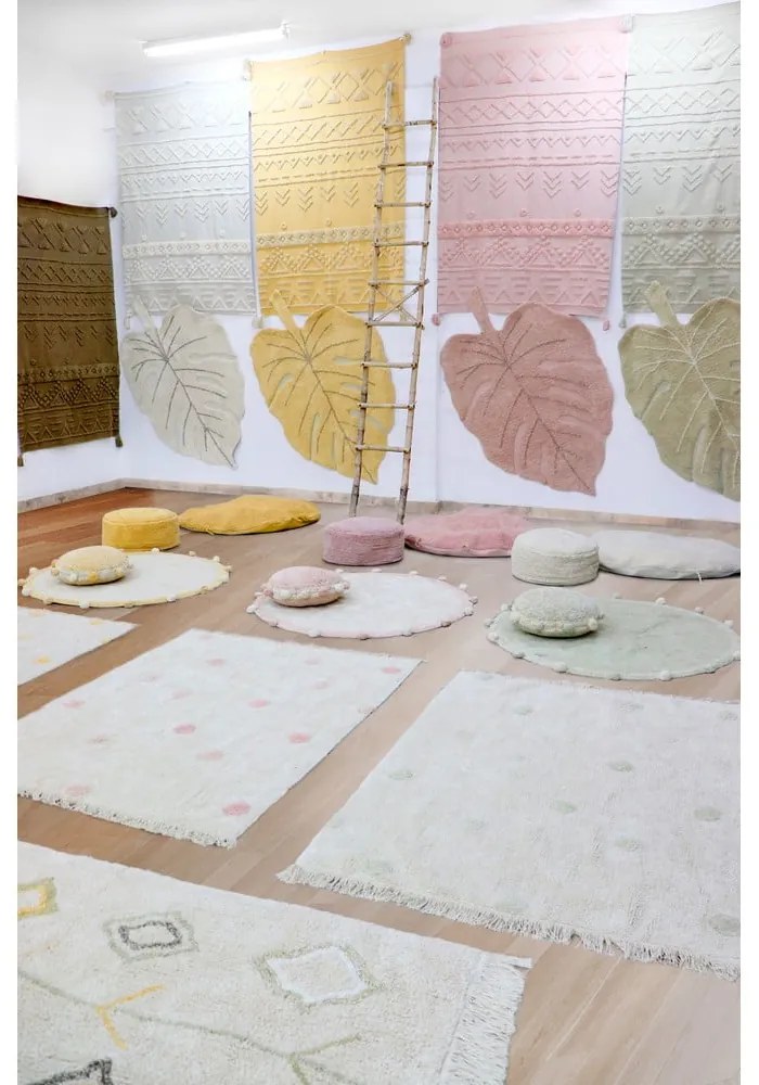 Világoszöld mosható kézi szövésű pamut szőnyeg 170x240 cm Tribu Olive – Lorena Canals