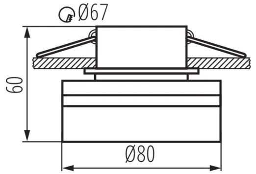 Kanlux 29237 - Beépíthető lámpa GOVIK GU10/10W fekete