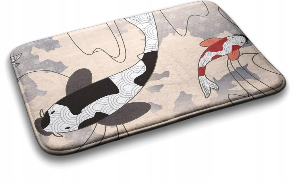 Koi pontyok gumírozott fürdőszobaszőnyeg 75x45