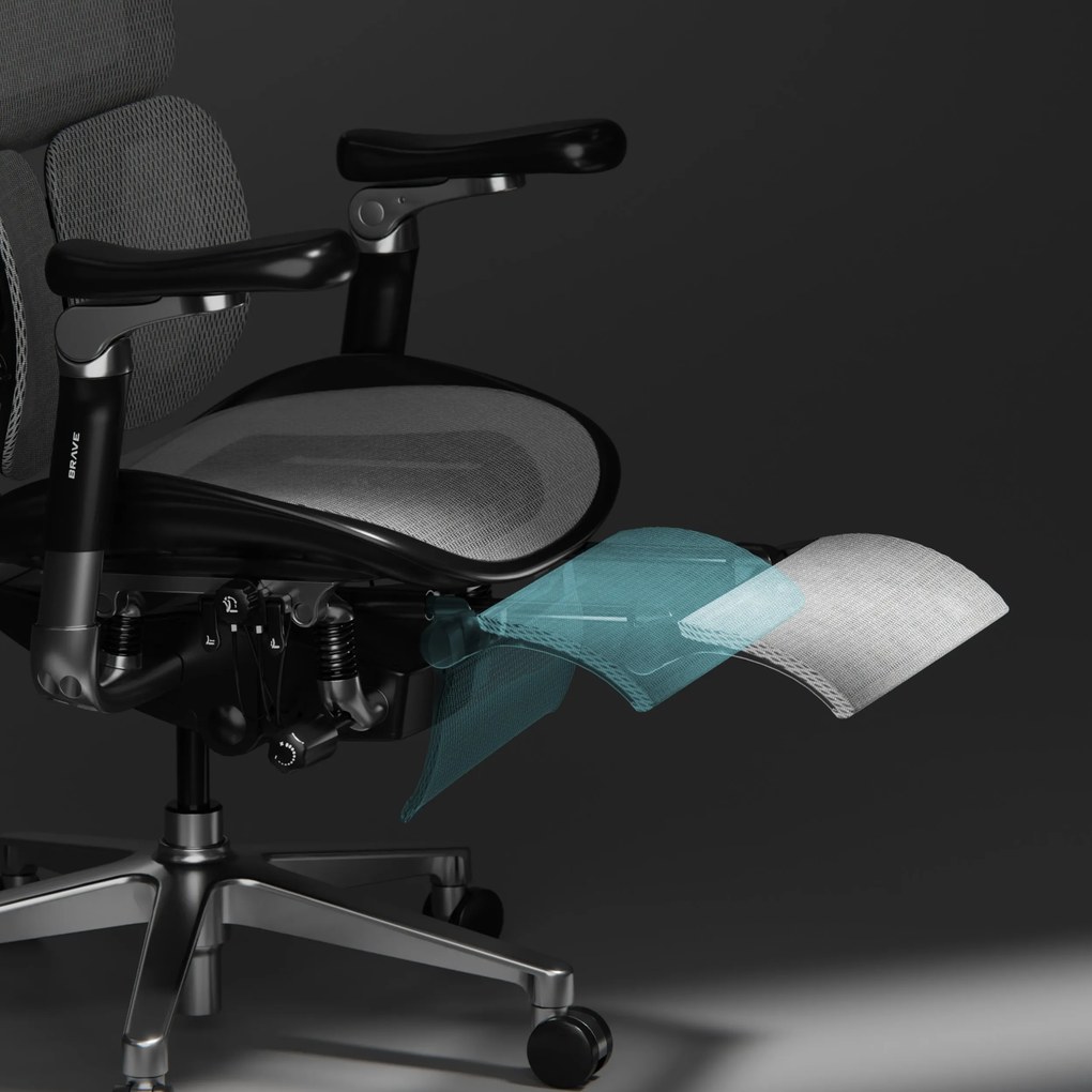 Prémium ergonomikus irodai szék lábtartóval fekete Premium Normal Size: Diablo V-Kinetic