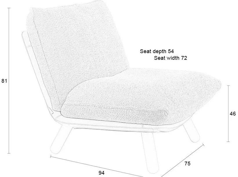 Világosbarna fotel Lazy Sack – Zuiver