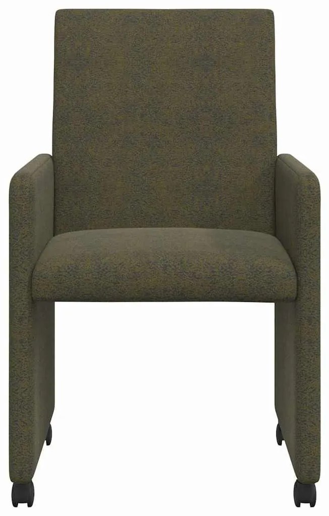 vidaXL Kerekes Étkező Székek 2 pcs Katonai zöld 57 x 66 x 94 cm