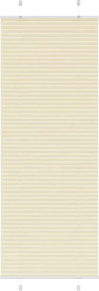 vidaXL pliszírozott redőny krém 80x200 cm szövetszélesség 79,4 cm