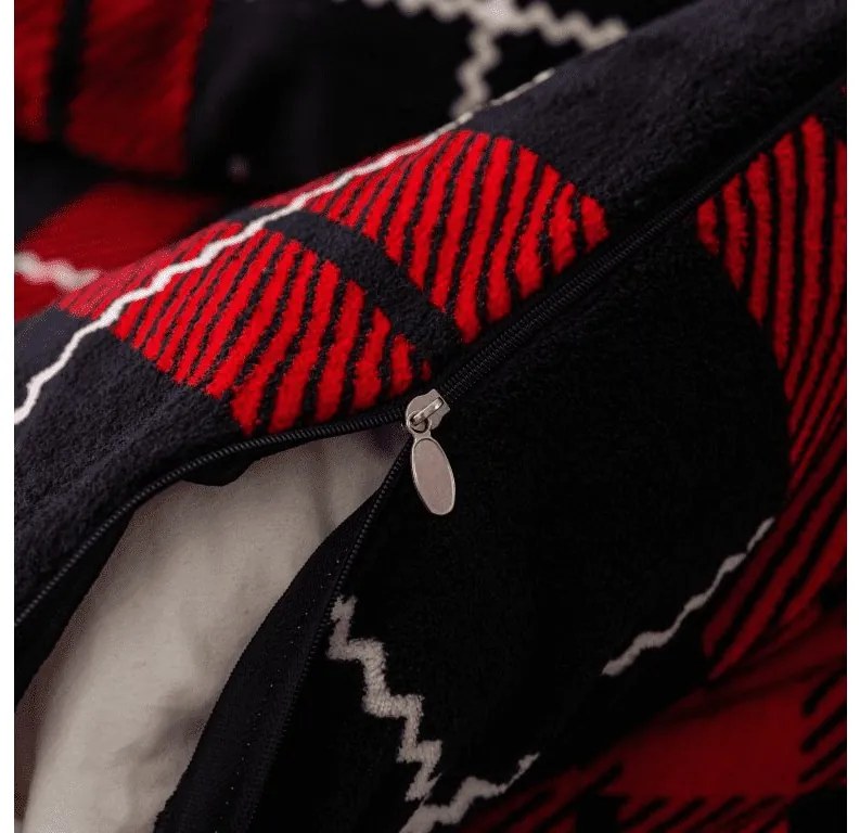 Mikroszálas ágyneműhuzat + lepedő készlet 90x200 cm ALBURY piros, egyszemélyes