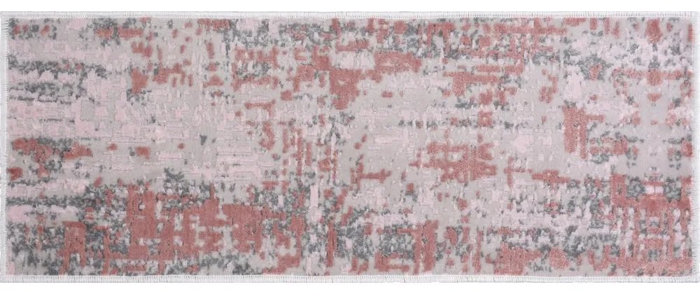 Rózsaszín-szürke pamut lépcsőszőnyeg szett 16 db-os 25x65 cm Milano Pembe – Vitaus