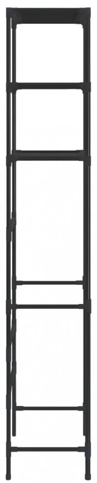 3 szintes fekete mosógép feletti tárolóállvány 69 x 28 x 169 cm