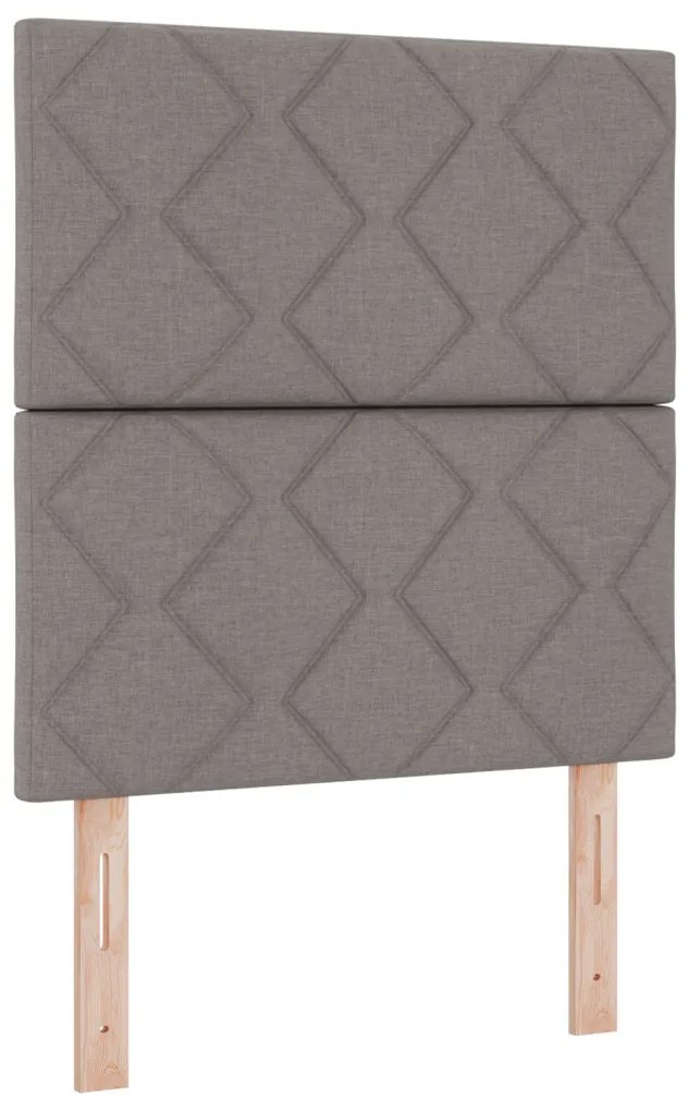 Box Spring Ágy matraccal és paddal Taupe 80x200 cm Szövet