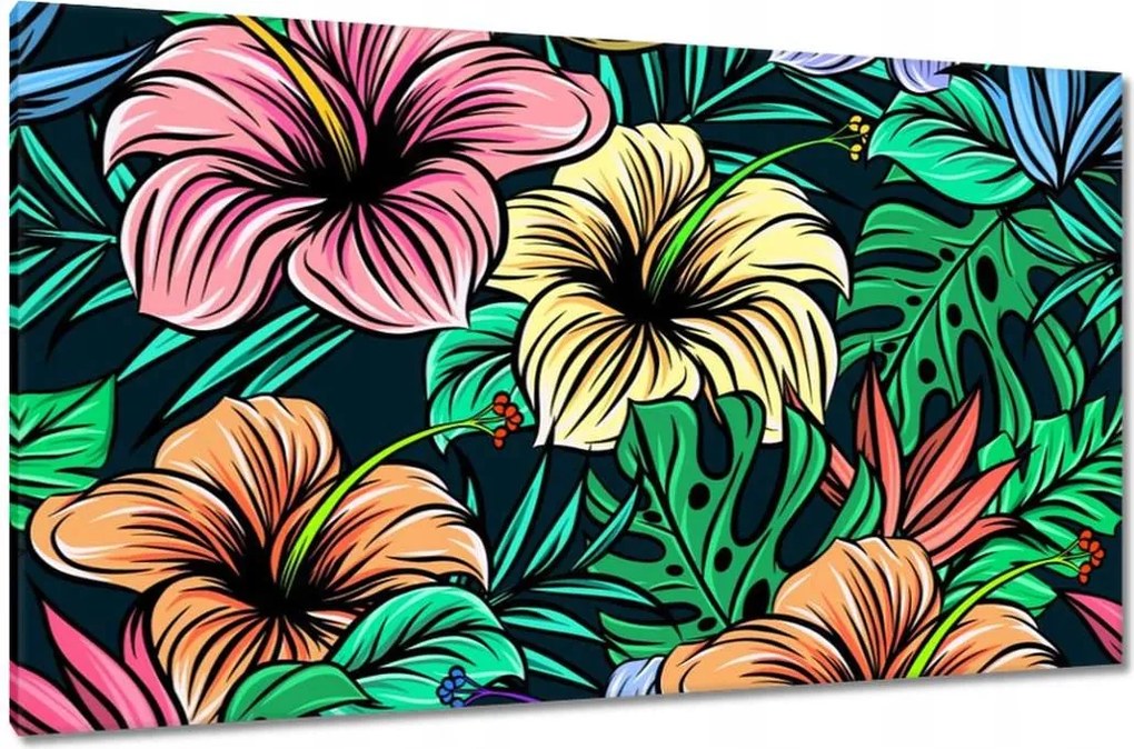 Vászonkép 120x70 Monstera Zöld levél