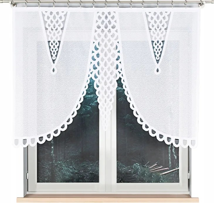 Fehér jacquard kész panel kész jacquard függöny 120x160 mintával