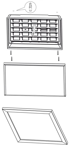 Eglo 99436 - LED mennyezeti lámpatest PIGLIONASSO LED/32W/230V 645x645 mm