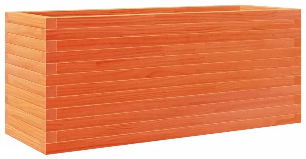 viaszbarna tömör fenyőfa kerti virágtartó 110 x 40 x 45,5 cm