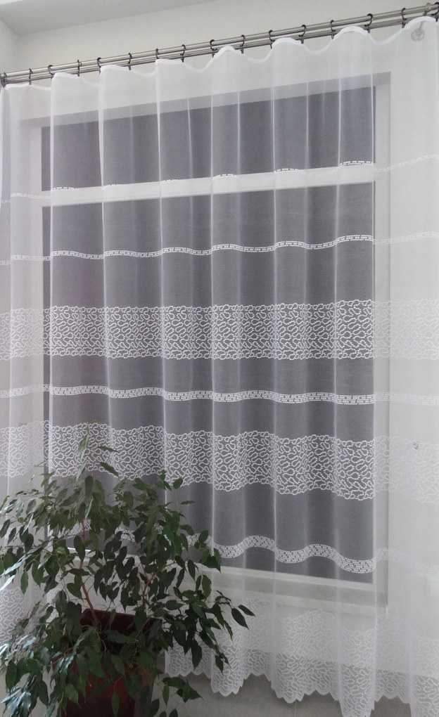 Mg Függöny jacquard 618/344 Fehér 250cm Minőség
