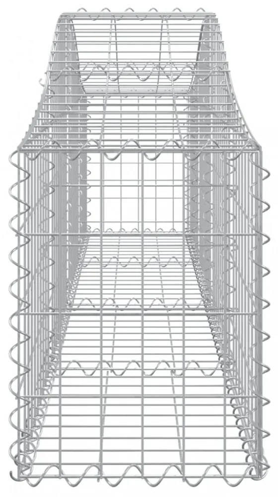 11 db íves horganyzott vas gabion kosár 200x30x40/60 cm