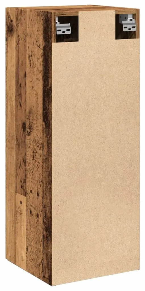 antik fa színű szerelt fa fali szekrény 34,5 x 34 x 90 cm