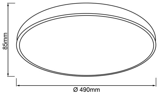 Brilliant - dimmelhető LED mennyezeti lámpatest SLIMLINE LED/60W/230V átm. 49 cm fehér + távirányító