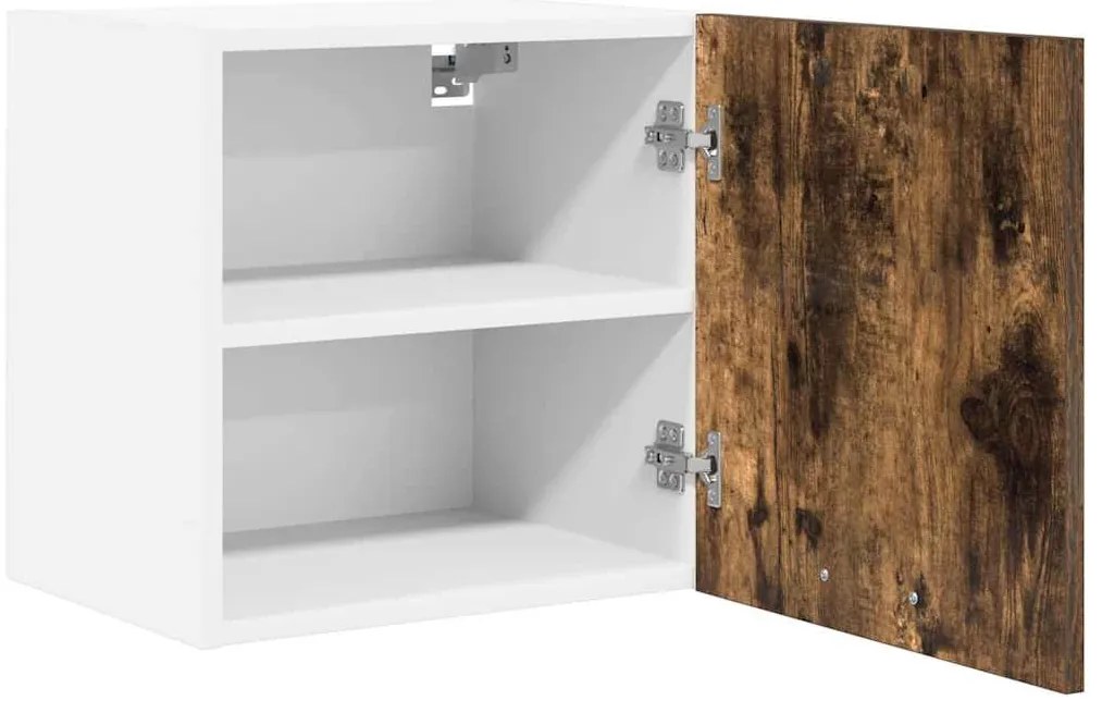 Függő szekrény Riga Füstölt tölgy és fehér 40 x 31 x 40 cm