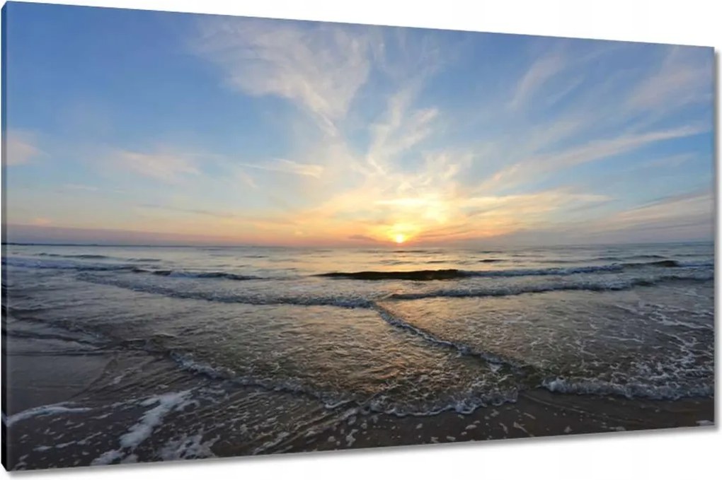 Vászonkép 120x70 Naplemente a tengerparton