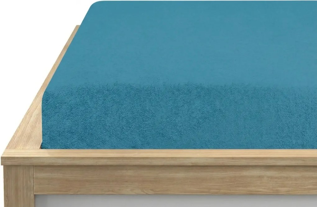 Froté gumis lepedő EXCLUSIVE sötét türkiz 90 x 200 cm