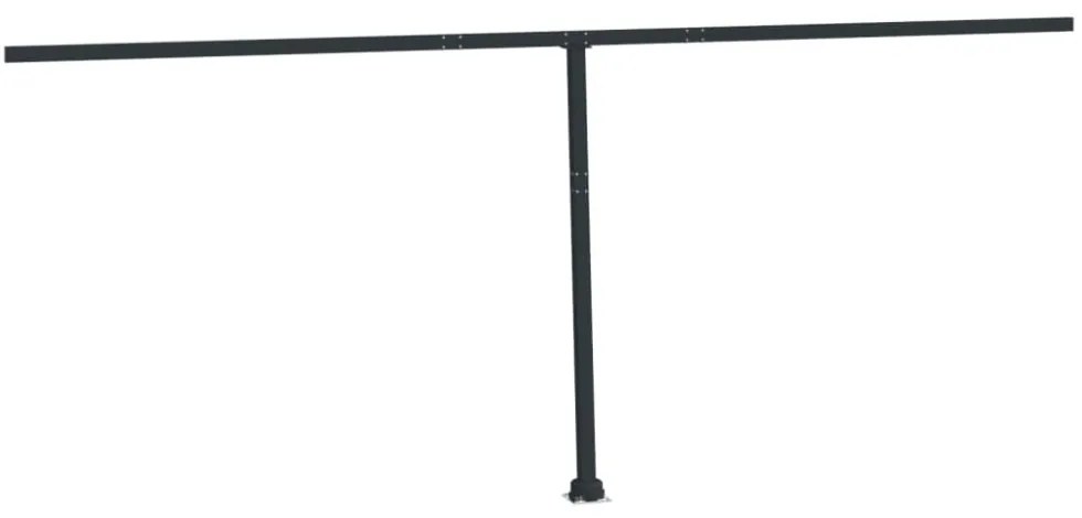 antracitszürke vas napellenző rúd szett 600x245 cm