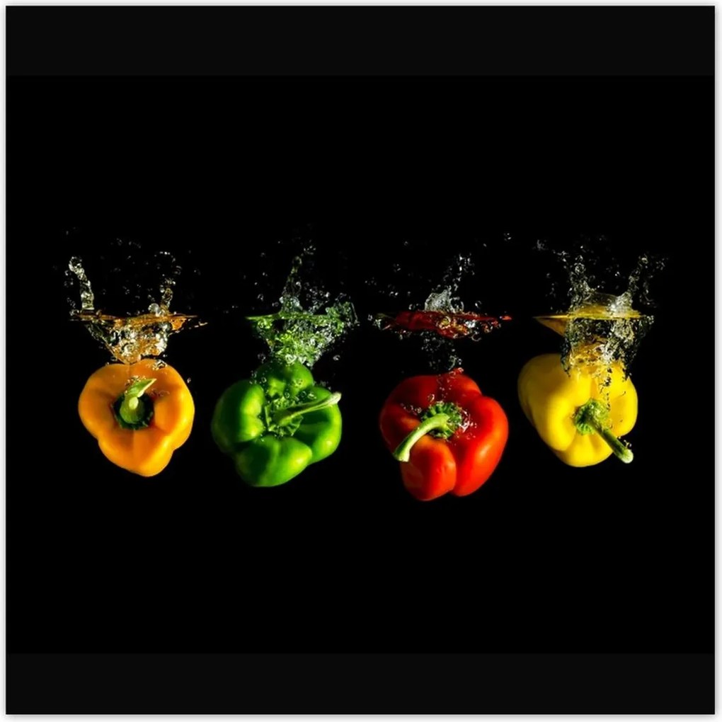 Poszterek 100x100 Paprika Víz