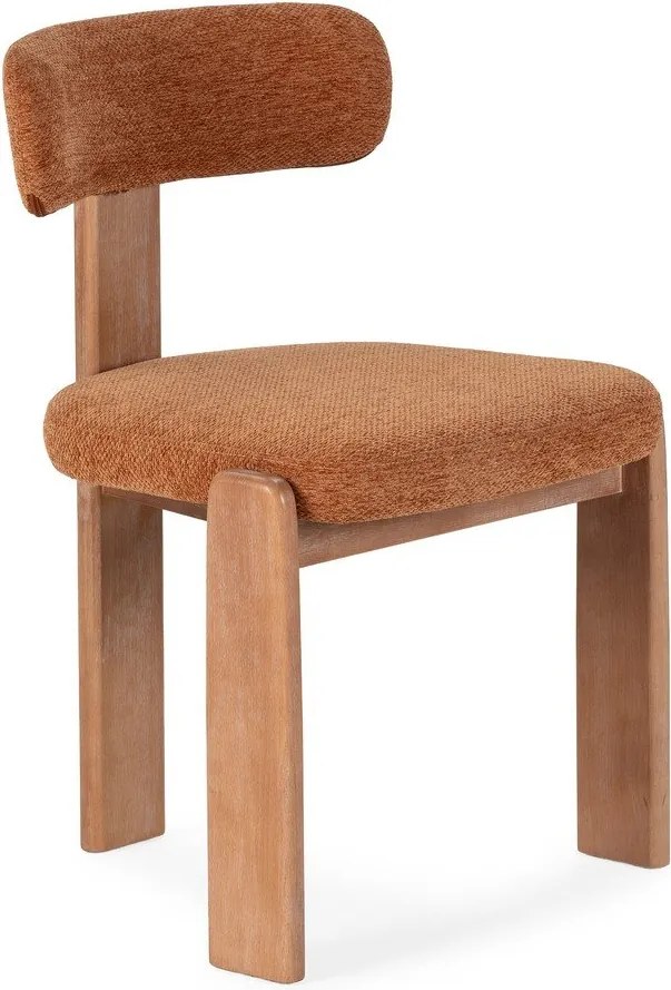 Téglavörös kárpitozott étkezőszék szett 2 db-os Nadia – MOME