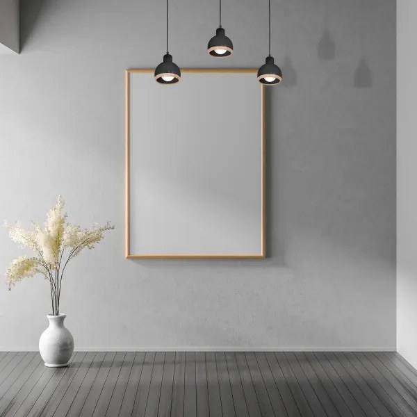 Csillár zsinóron OVAL 3xE27/60W/230V fekete