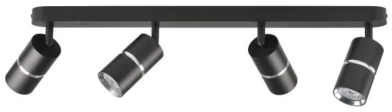 Spotlámpa BAMBOO 4xGU10/10W/230V fekete