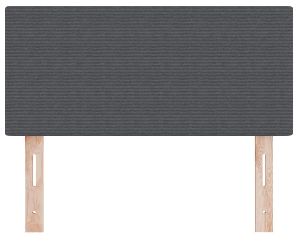 LED Fejtámla Egyszerű Dizájn Sötétszürke 80 cm Corduroy Anyag