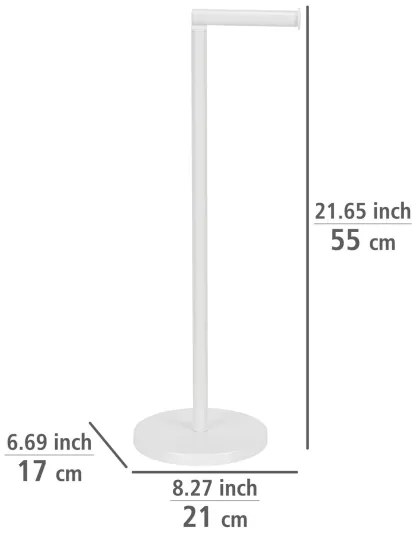 WENKO 21424100 - Fehér WC-papírtartó 21x55 cm