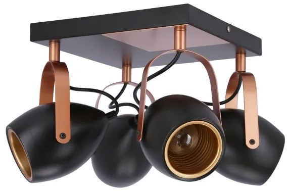spotlámpa ANICA 4xE14/40W/230V fekete/réz