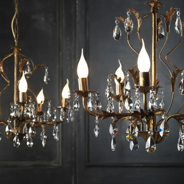 ONLI - Csillár láncon TERESA 5xE14/6W/230V bronz