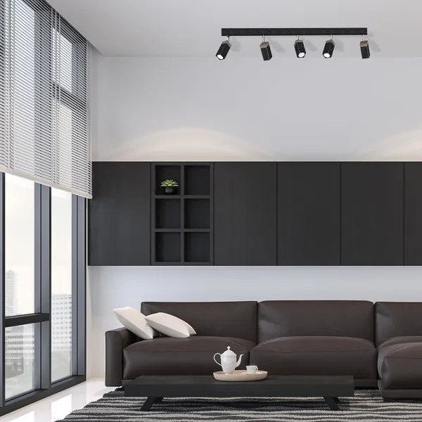 Spotlámpa SOLO 5xGU10/MR11/40W/230V fekete