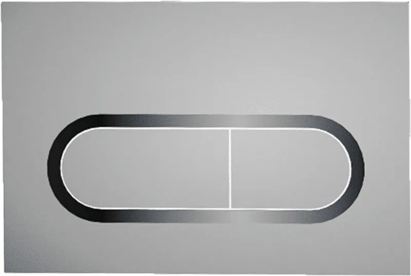 RAVAK Chrome nyomólap, 2 vízmennyiségű, szatén, 247x165mm
