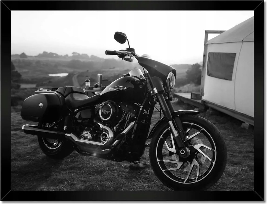 Poszterek keretben 40x30 Harley Davidson Motorkerékpár