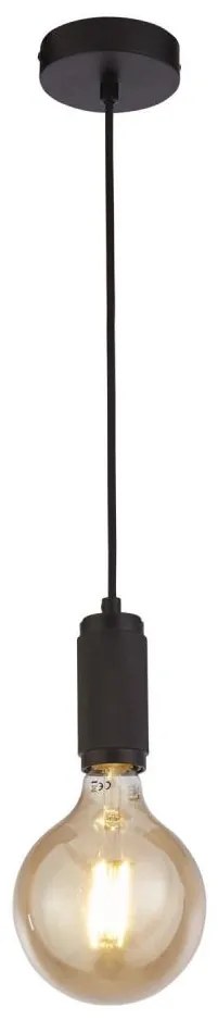 Searchlight 77651BK - Kábeles függőlámpa SUSPENSION 1xE27/60W/230V fekete