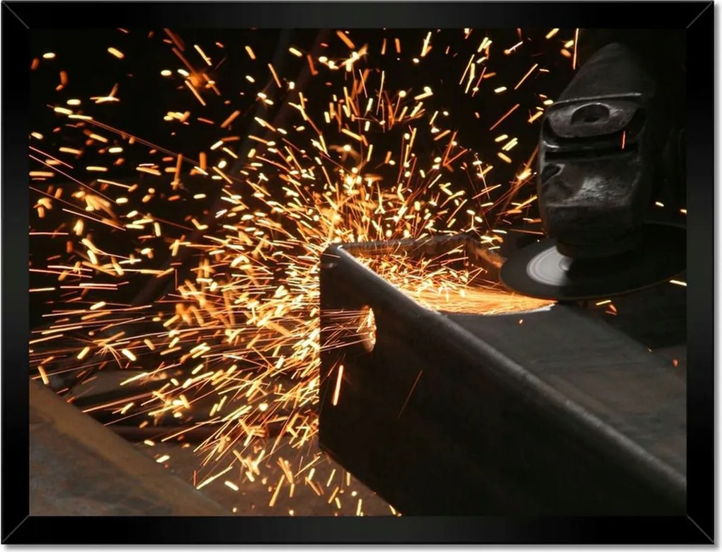 Poszterek keretben 40x30 Hegesztőgép szikra fém