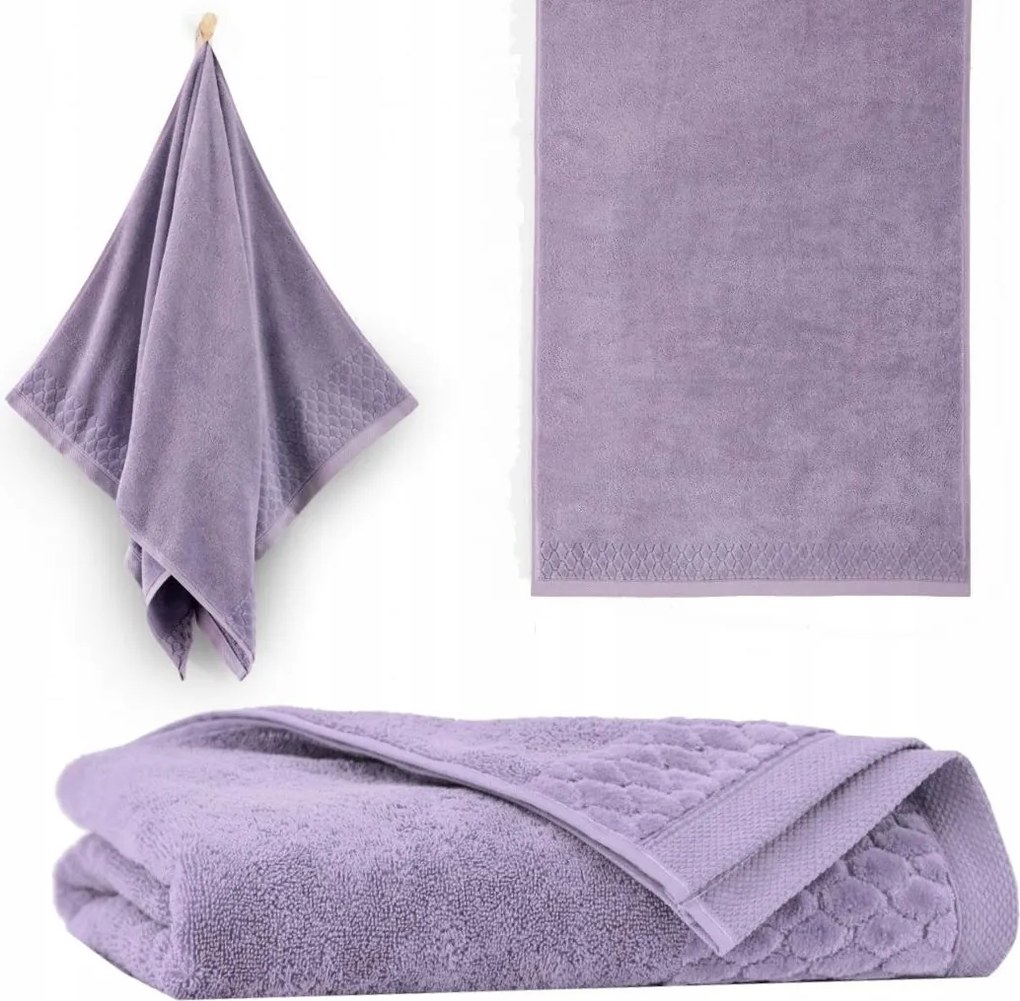 Carlo Törölköző 50X100 Pamut Antibakteriális Ab+ Lila Zwoltex