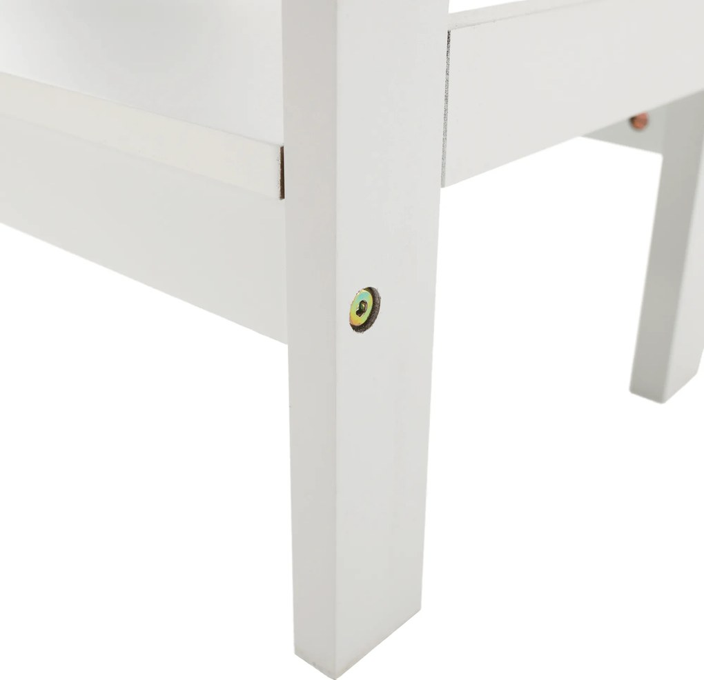 Konzolasztal, fehér, APOLOS