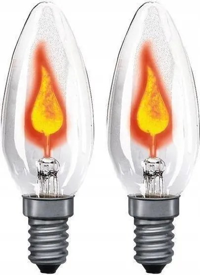 Izzó E14 1,5W Láng villogó 2db – Valódi Tűz Effekt
